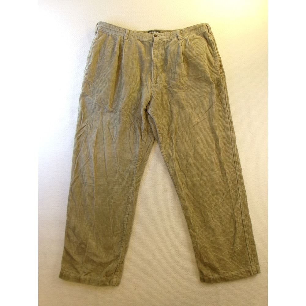 Woolrich Mens 39x29 Corduroy Pants Tan Pleated Front Straight Leg Outdoor Rugged